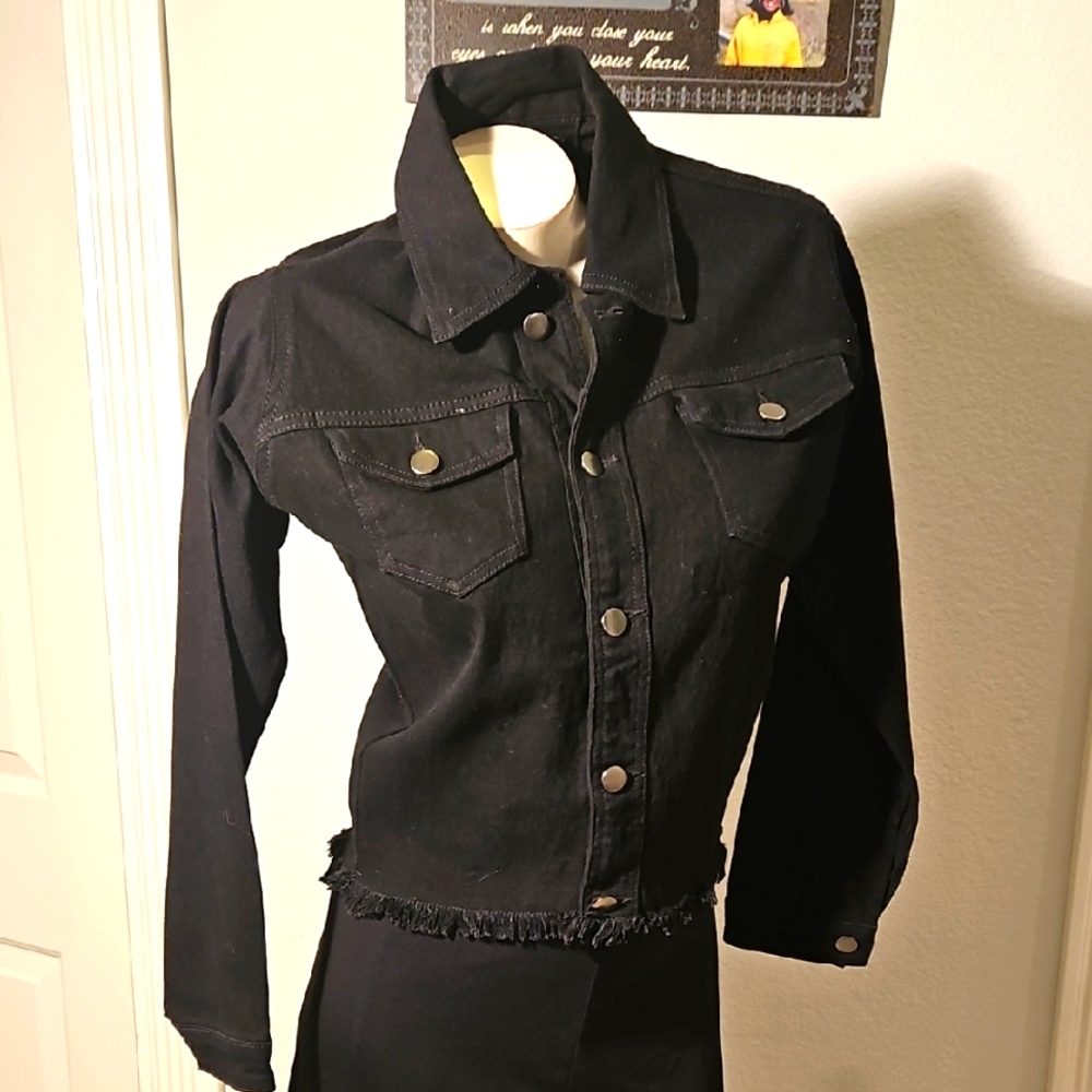 Black Girl Magic Black Denim Jacket
